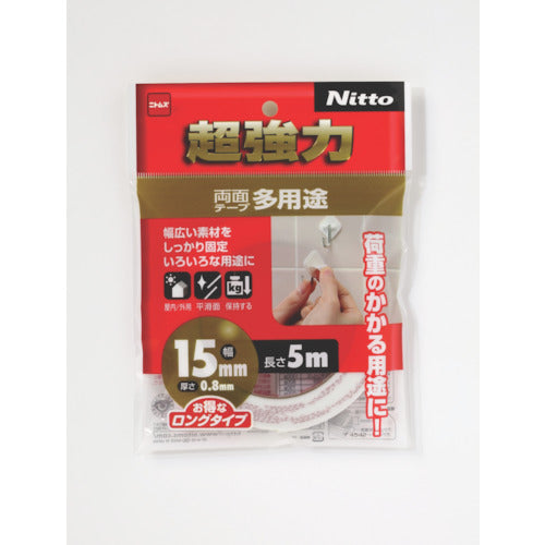 Nitto Super Strong Double-Sided Tape Multi-Purpose 15x5 T4542 1 Roll
