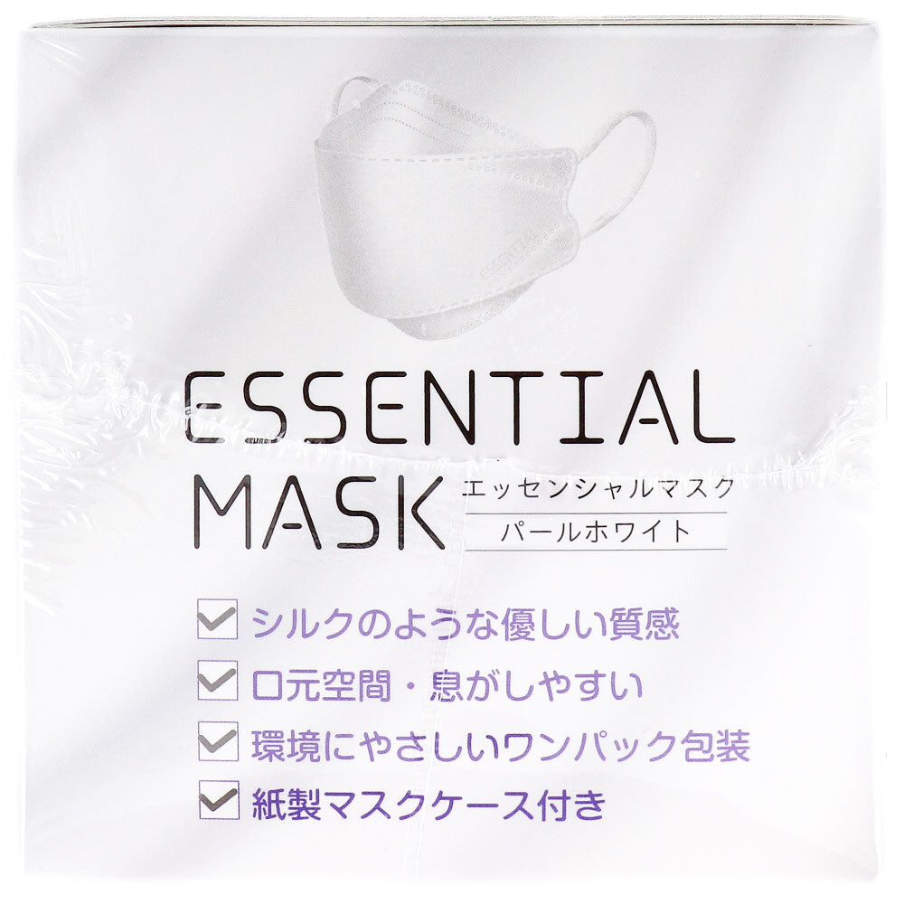 さらふわ ESSENTIAL MASK 不織布マスク パールホワイト FD30-WH 紙製マスクケース付き 30枚入 1 個