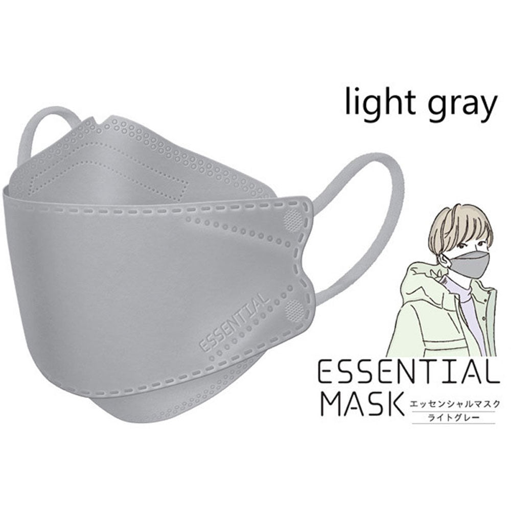 さらふわ ESSENTIAL MASK 不織布マスク ライトグレー FD30-GR 紙製マスクケース付き 30枚入 1 個