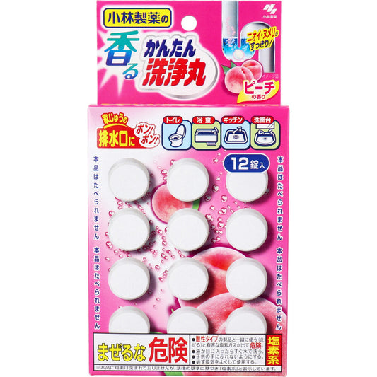 小林製薬の香るかんたん洗浄丸 ピーチの香り 12錠入 1 個