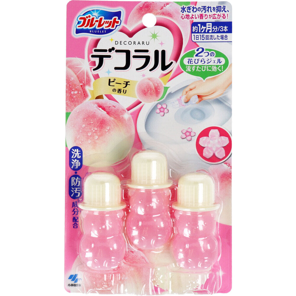 Bluelet Decorative Peach Scent 7.5g x 3 bottles 1 piece