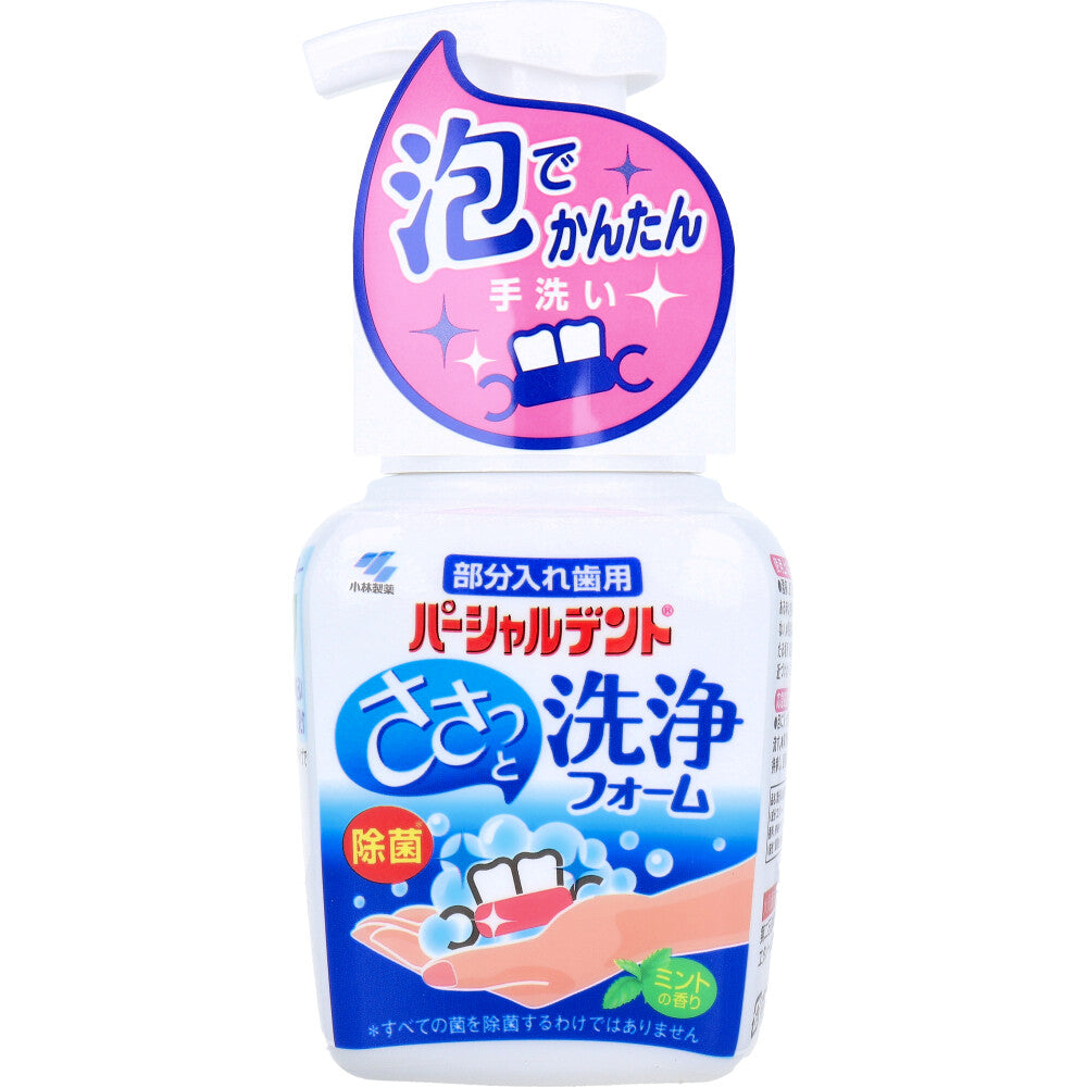 Partialdent Cleaning Foam for Partial Dentures, Mint Scent, 250mL, 1 pc