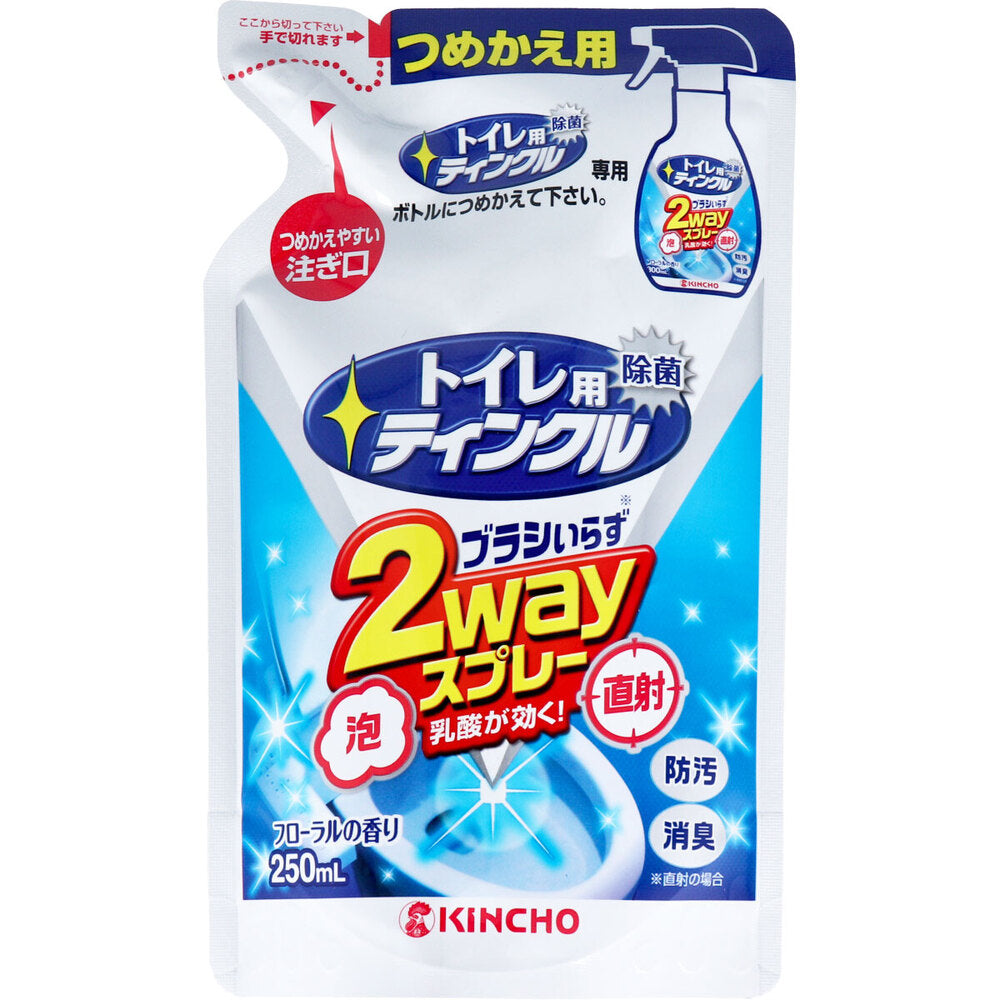 Kincho Toilet Tinkle Direct/Foam 2-Way Spray Floral Scent Refill 250mL 1 pc