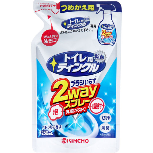 Kincho Toilet Tinkle Direct/Foam 2-Way Spray Floral Scent Refill 250mL 1 pc