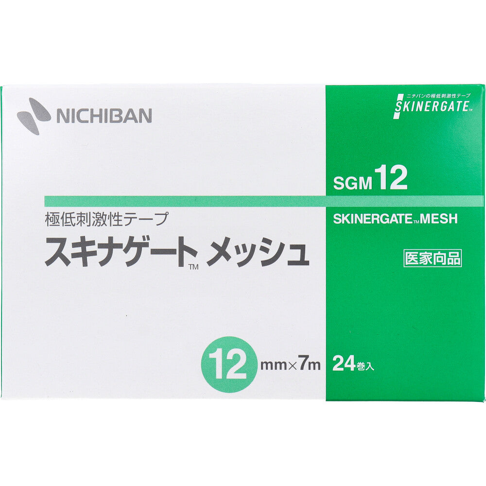 [Outlet] Nichiban Ultra-Hypoallergenic Tape Skinagate Mesh SGM12 12mm x 7m 24 Rolls 1 pc