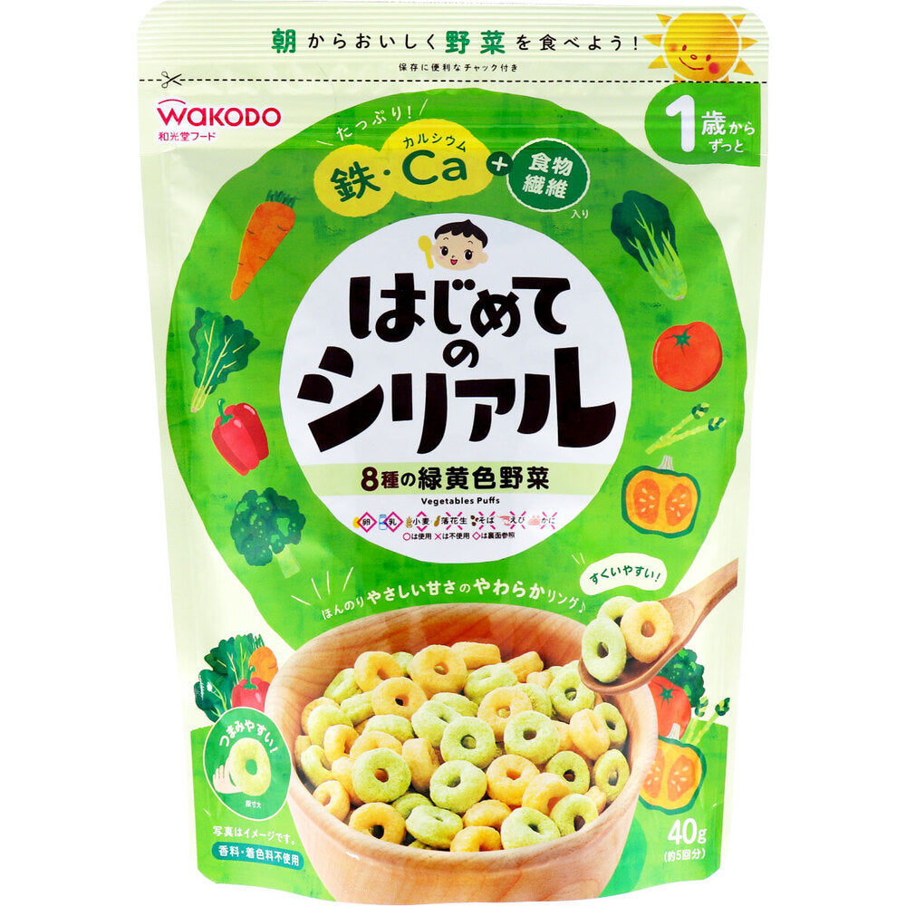 ※와코도 푸드 처음 시리얼 8종의 녹황색 야채 40g 1개
