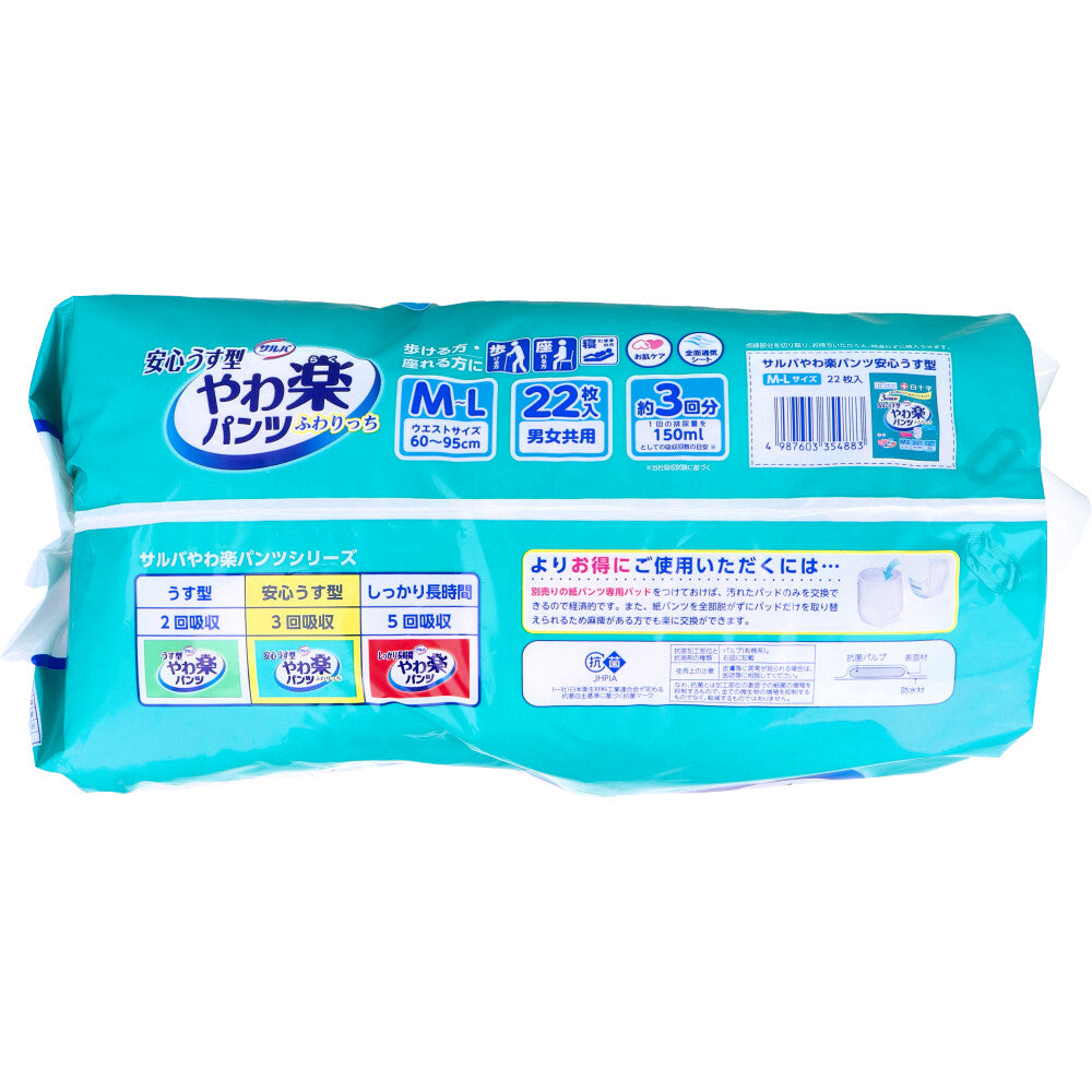 Salva Safe and Lightweight Pants, M and L Size, 22 Pieces, 1 Piece