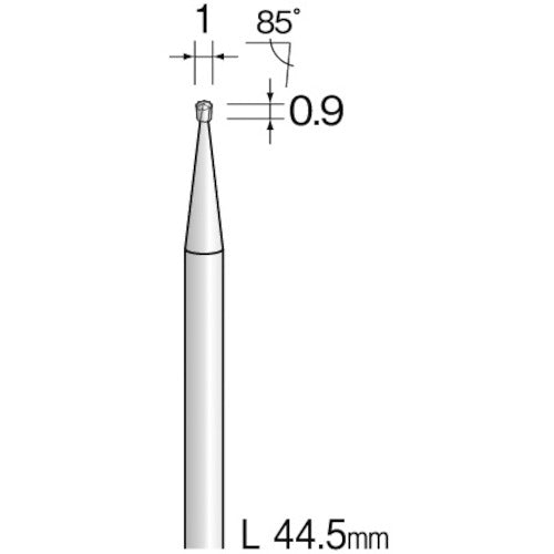 Ｍｉｎｉｍｏ　超硬カッター　逆台形ストレートカット　刃径Φ１　刃長０．９ｍｍ　BC1323　1 本