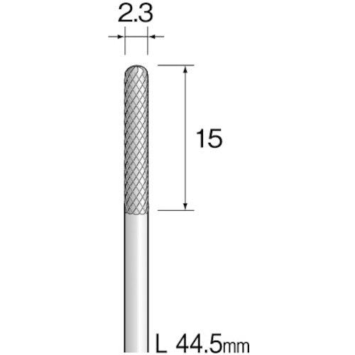 Minimo 초경 커터 원주 끝 원형 파인 크로스 컷 날 직경 Φ2.3 날 길이 15mm BC1513 1개