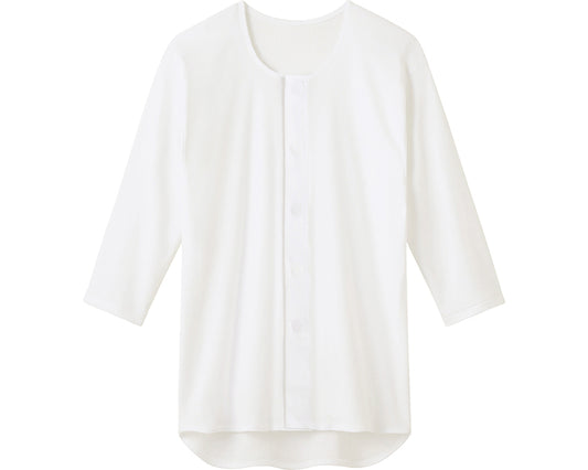 7分袖ワンタッチシャツ　紳士用 / HWC119　L　ホワイト　1 枚