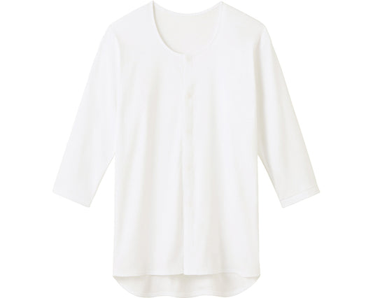 7分袖クリップシャツ　紳士用 / HWC118　M　ホワイト　1 枚