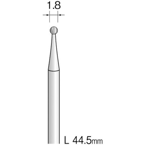 Minimo Carbide Cutter Spiral Cut Φ1.8 BC2366 1 piece