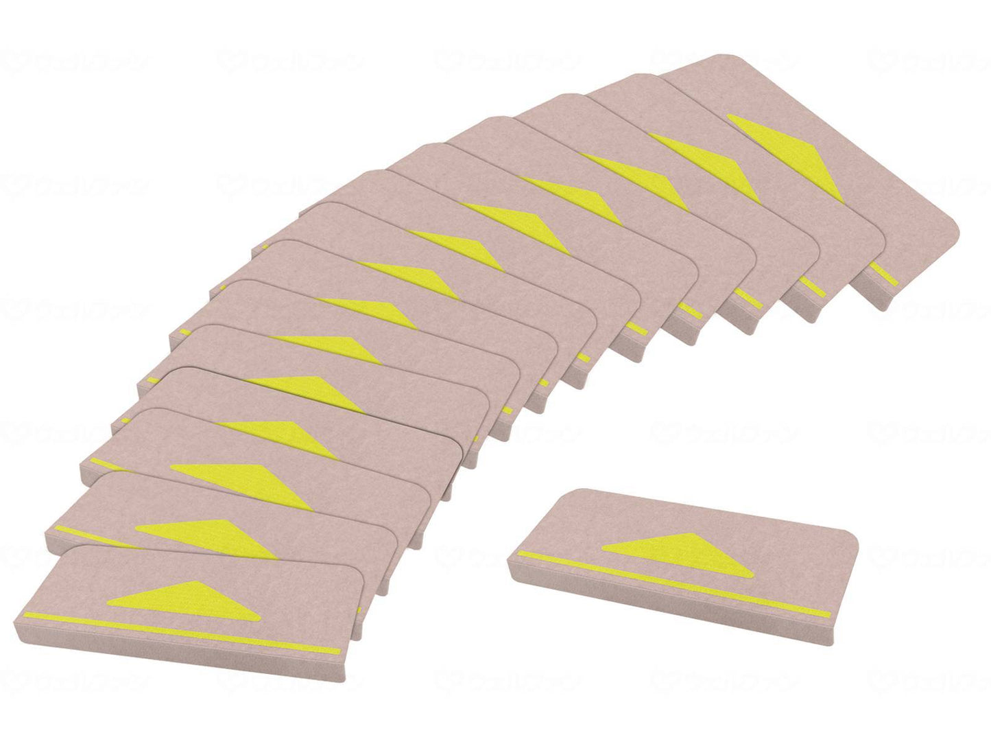 Sanko folding stair mat with triangular mark