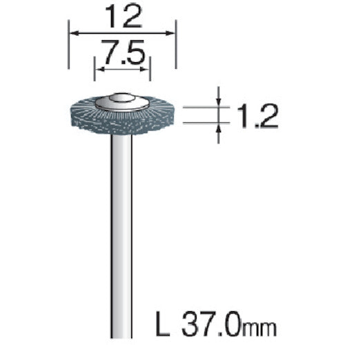 Minimo Metal Brush Wheel Steel φ12 (10 pieces) FC4001 1 PK