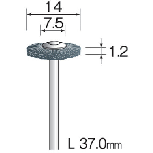 Minimo Metal Brush Wheel Steel φ14 (10 pieces) FC4012 1 PK