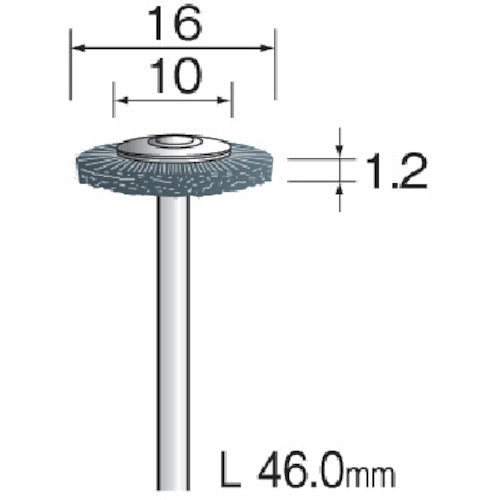 Minimo Metal Brush Wheel Steel φ16 (10 pieces) FC4013 1 PK