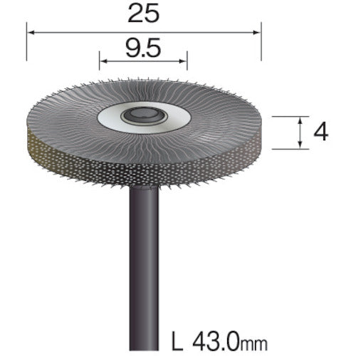 Minimo High Speed ​​Stainless Steel Brush Wheel φ25 (3 pieces) FD1012 1 PK