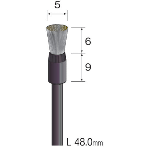Ｍｉｎｉｍｏ　ハイスピードステンレスブラシ　エンド　φ５　（３本入）　FD1131　1 PK