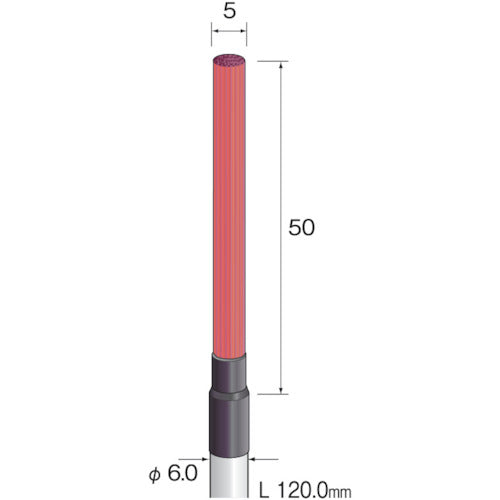 Minimo Shaft-mounted end-type brush Fiber brush Long Grit size #1000 Outer diameter Φ5 FD3032 1 piece