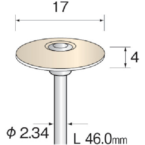 Ｍｉｎｉｍｏ　フェルトバフ　ハード　Φ１７　（１０本入）　GA1151　1 PK