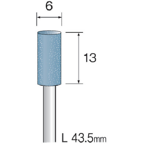 Ｍｉｎｉｍｏ　精密砥石　ＳＡ砥粒＃１００　φ６　（１０本入）　JA3018　1 PK