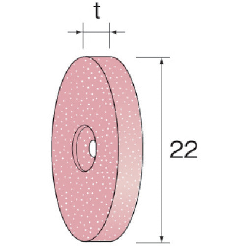 Ｍｉｎｉｍｏ　ＰＡ砥石ホイール　＃１２０　（１０個入）　外径２２ｍｍ　幅１．６ｍｍ　NA1531　1 PK
