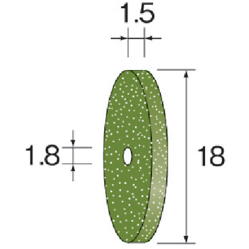 Minimo Abrasive Rubber Grindstone Wheel WA Soft #400 φ18X1.5 10pcs NA2604 1PK