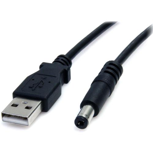 ＳｔａｒＴｅｃｈ　ＵＳＢケーブル／Ａ　−　５Ｖ　ＤＣプラグ／９１ｃｍ／タイプＭコネクター／ブラック　USB2TYPEM　1 袋