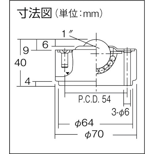 ISB Upward Ball Caster Iguchi Bear IS-25S All Stainless Steel IS-25S 1 pc