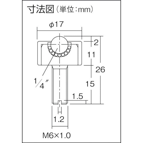 ＩＳＢ　上向用ボールキャスター　イグチベアー　ＩＳ−０６ＳＮ　ステンレス製　IS-06SN　1 個
