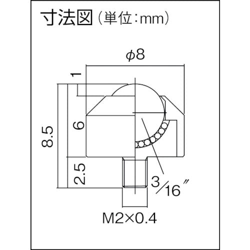 ＩＳＢ　上向用ボールキャスター　イグチベアー　ＩＳ−０５ＳＮＭ　ステンレス製　IS-05SNM　1 個