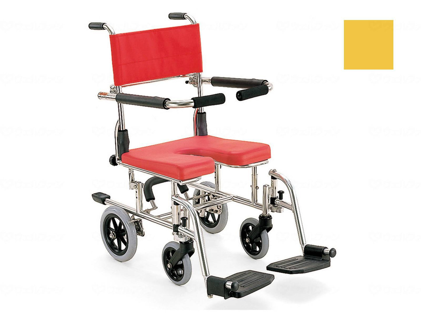 カワムラサイクルｼｬﾜｰ用（高さ調整式）KS10・標準/ｸﾘあり ｲｴﾛｰ 前座高420mm