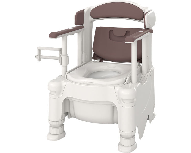 Anju Portable Toilet FX-30 Rakuzo-kun Automatic Measurement Type Standard Toilet Seat / 532-990 Earth Brown 1 Unit