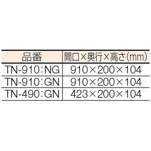 ＴＲＵＳＣＯ　パネルコンテナラック用棚板　４２２Ｘ２００　緑　TN-490　1 台
