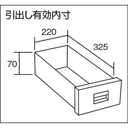 ＴＲＵＳＣＯ　ＳＲ型ワゴン　６００×４００×Ｈ８００　引出付　グリーン　緑　SR-3F　1 台