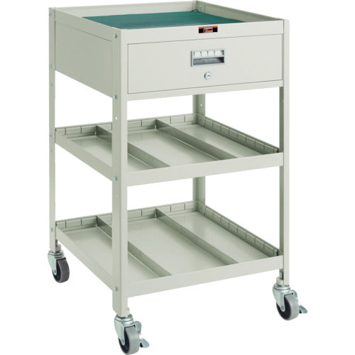 ＴＲＵＳＣＯ　アングル式ツールワゴン　ＢＵＷＦ型ワゴン　５００Ｘ５３０ＸＨ９００　３段　１段引出付　BUWF-1　1 台