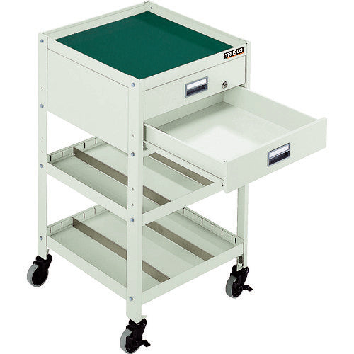 ＴＲＵＳＣＯ　アングル式ツールワゴン　ＢＵＷＦ型ワゴン　５００Ｘ５３０ＸＨ９００　３段　１段引出付　BUWF-1　1 台