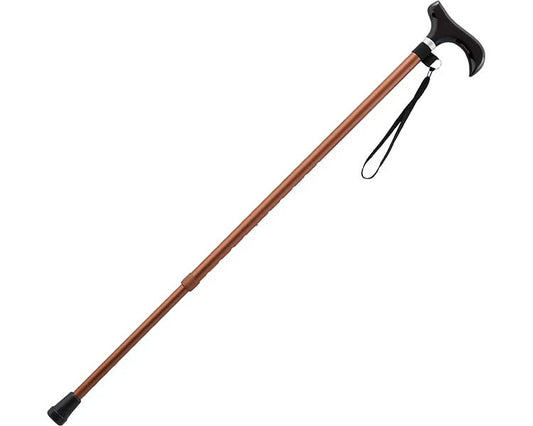 Kaientai Economy Walking Stick, Retractable Type, Slim / CX-07025 Brown 1 Stick