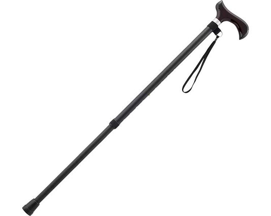 Kaien-tai Economy Walking Stick, Telescopic Type, Thick / CX-07026 Black 1 Piece