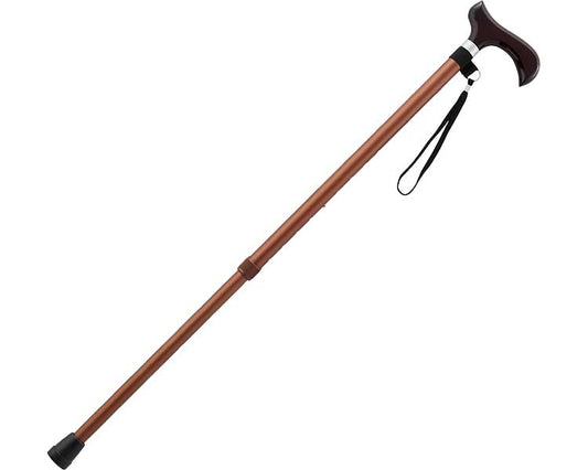 Kaientai Economy Walking Stick, Telescopic Type, Thick / CX-07026 Brown 1 Piece