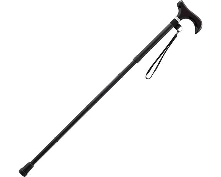 Kaien-tai Economy Walking Stick, Folding Type, Slim / CX-07027 Black 1 Piece
