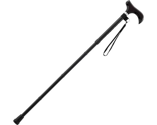 Kaien-tai Economy Walking Stick, Folding Type, Slim / CX-07027 Black 1 Piece