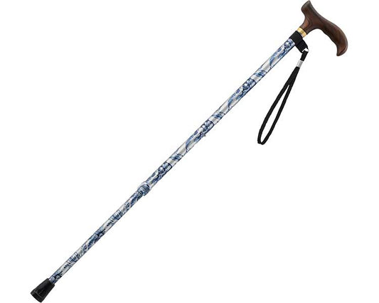 Care Team Smile Stick, Retractable Type, Slim / CX-07028 Blue Leaf Pattern, 1 Stick