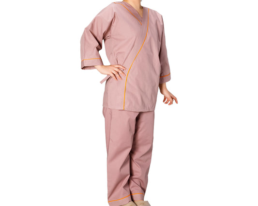 Nightgown, separate type, for women / 0730 M, plain pink, 1 piece