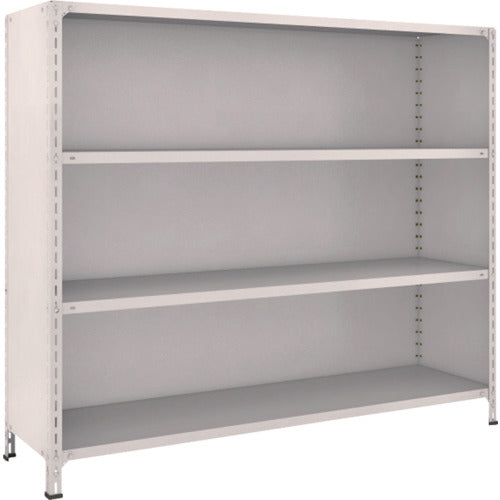 ＴＲＵＳＣＯ　スチールラック　軽量棚背板・側板付　Ｗ１８００ＸＤ４５０Ｘ１５００　４段　ネオグレー　56X-24　1 台