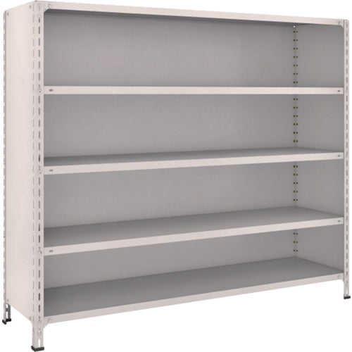 ＴＲＵＳＣＯ　スチールラック　軽量棚背板・側板付　Ｗ１８００ＸＤ４５０Ｘ１５００　５段　ネオグレー　56X-25　1 台