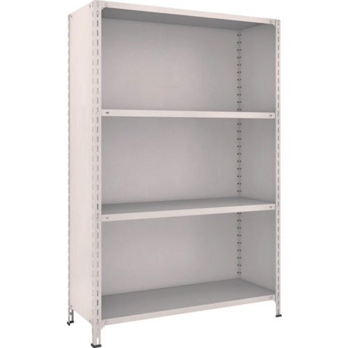 TRUSCO Steel Rack Lightweight Shelf with Back and Side Panels W1200 x D450 x 1800 4 Tiers Neo Gray 64X-24 1 Unit