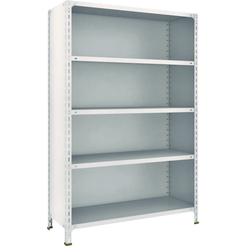 TRUSCO Steel Rack Lightweight Shelf with Back and Side Panels W1200 x D450 x 1800 5 Tiers Neo Gray 64X-25 1 Unit