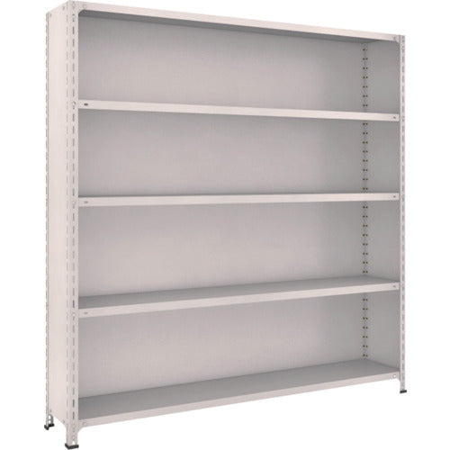 ＴＲＵＳＣＯ　スチールラック　軽量棚背板・側板付　Ｗ１８００ＸＤ３００Ｘ１８００　５段　ネオグレー　66V-25　1 台