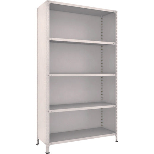 TRUSCO Steel Rack Lightweight Shelf with Back and Side Panels W1200 x D450 x 2100 5 Tiers Neo Gray 74X-25 1 Unit